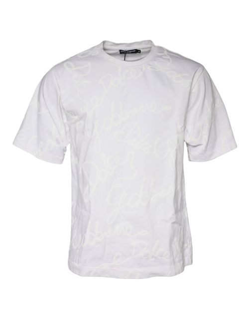 Logo Print Cotton T-Shirt — White