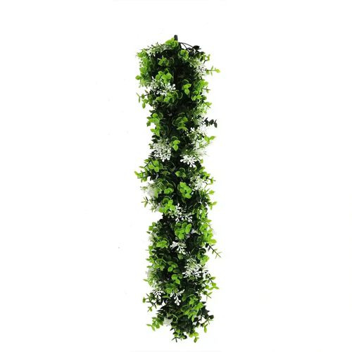 Artificial Extendable Hanging Flowering White Eucalyptus Vine UV Resistant