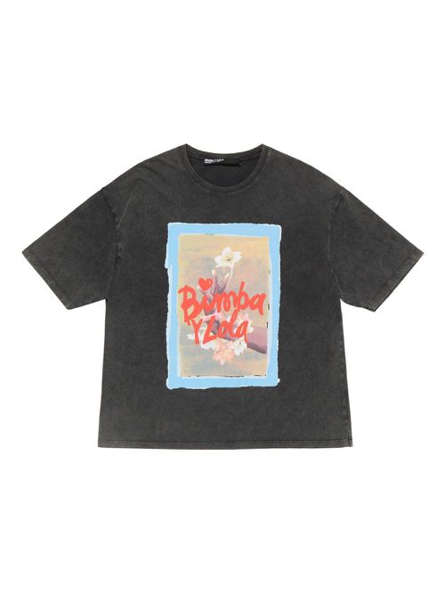 Bimba y Lola graphic-print oversized T-shirt - Black