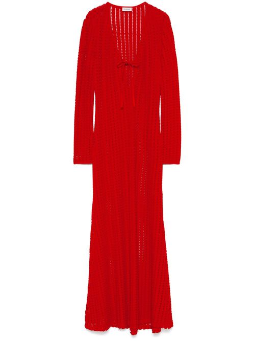 Crochet maxi dress - Red