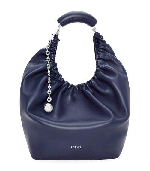 Medium Leather Squeeze Top-Handle Bag