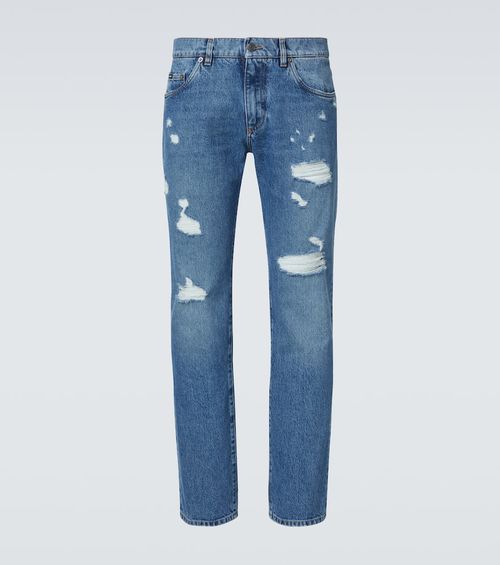Distressed jeans