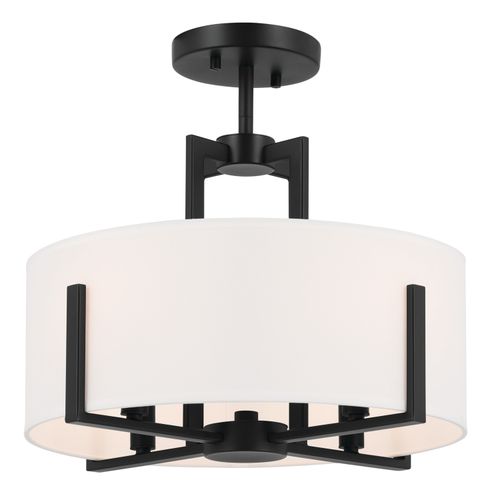 Black Four Light Semi Flush Mount from the Malen Collection