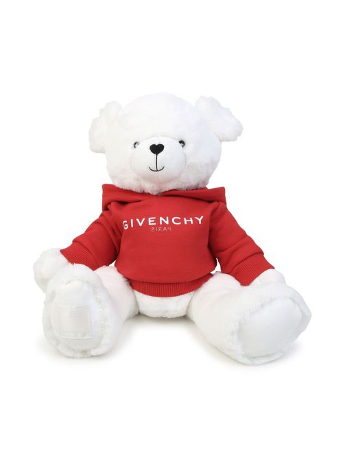 Logo-hoodie bear soft toy - White
