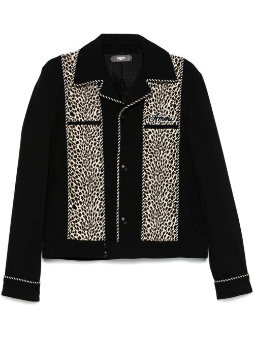 Leopard cadet jacket - Black