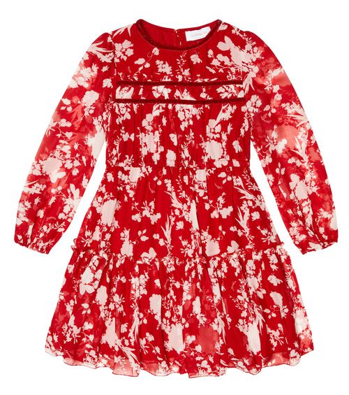 Monnalisa Floral printed georgette dress
