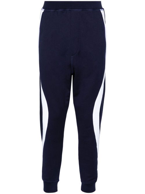 Dean contrasting-trim track pants - Blue