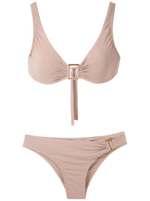 Metallic embellishments bikini set - Neutrals