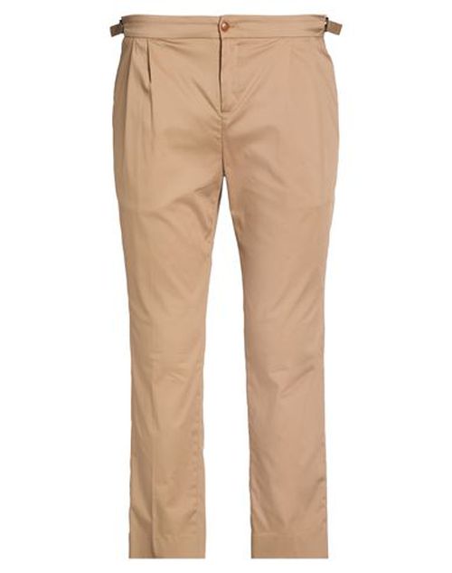 Roberto P Luxury Man Pants Camel Size 38 Cotton, Elastane