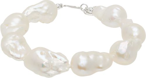 Gohar World White Host Baroque Pearl Bracelet