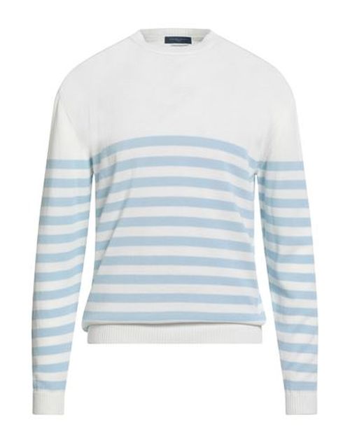 Man Sweater Sky blue Size L Cotton
