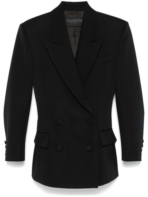 Tailored virgin wool blazer - Black
