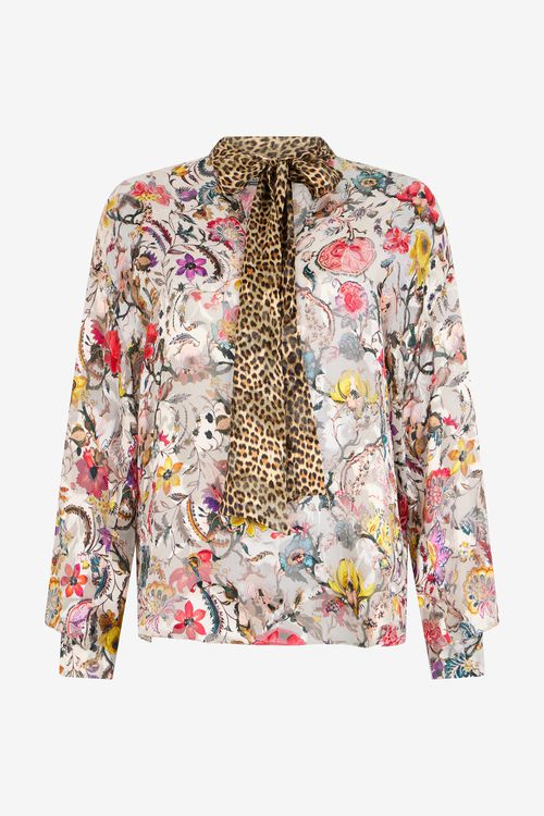 Blouse With Florentine Flowers Print