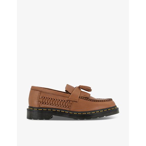Mens British Tan Adrian Woven Leather Loafers