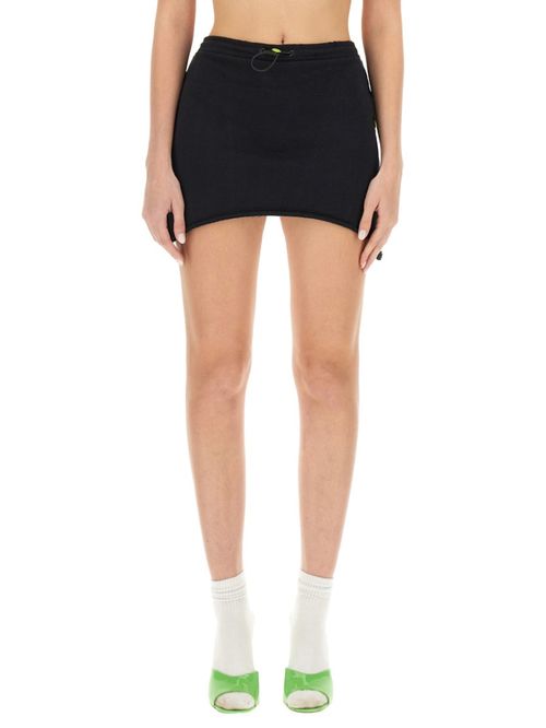 Black Solid Mini Skirt