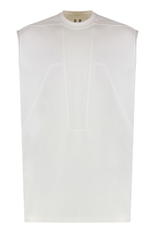 Ribbed Cotton Tank Top — White