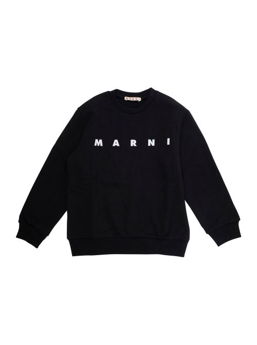 Logo-Embroidered Cotton Sweatshirt — Black