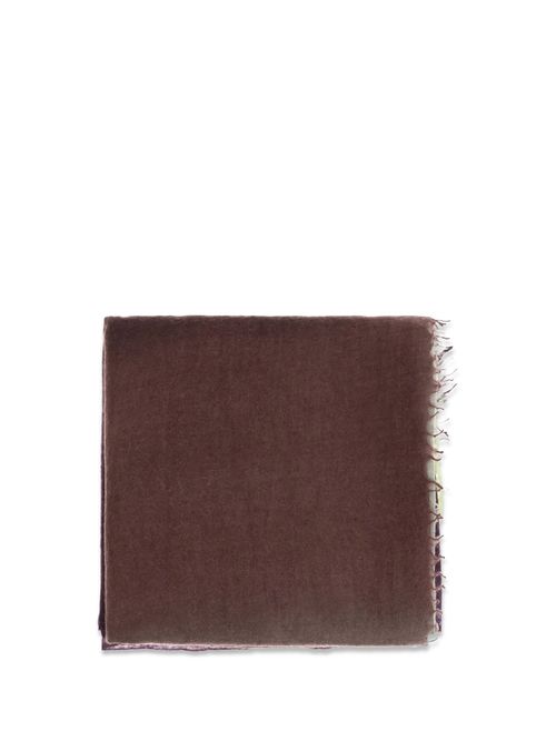 Semi-Felted Degradé Cashmere Scarf — Brown