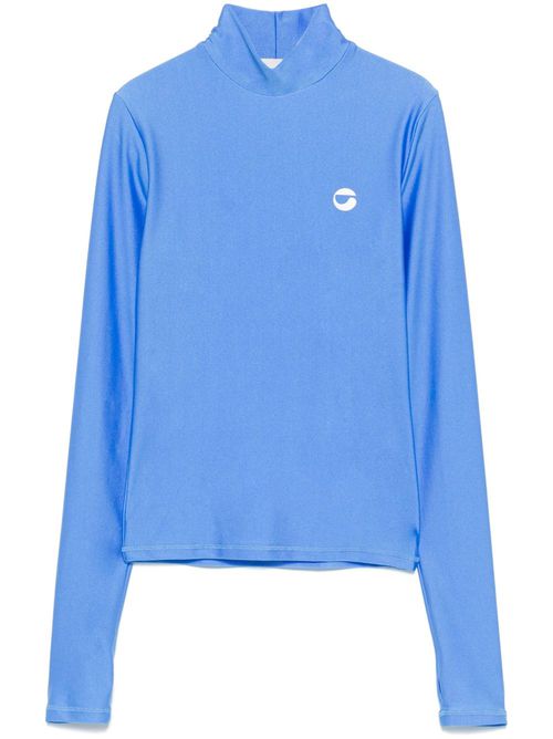 High-neck top - Blue