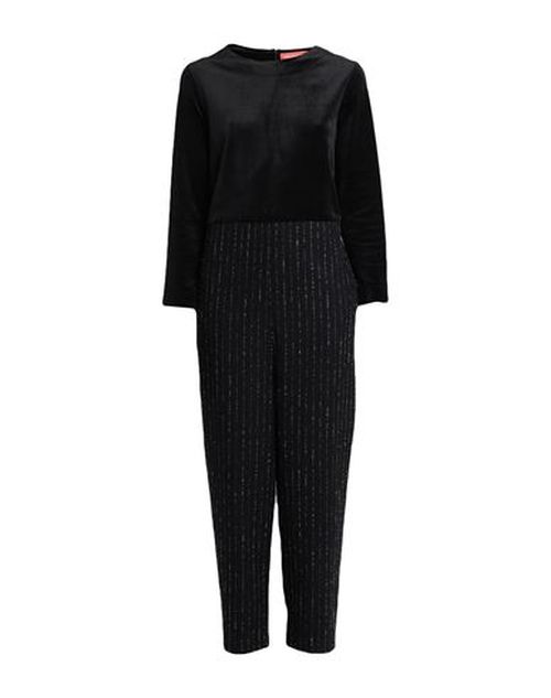 Woman Jumpsuit Black Size 6 Polyester, Elastane, Cotton, Wool, Acrylic