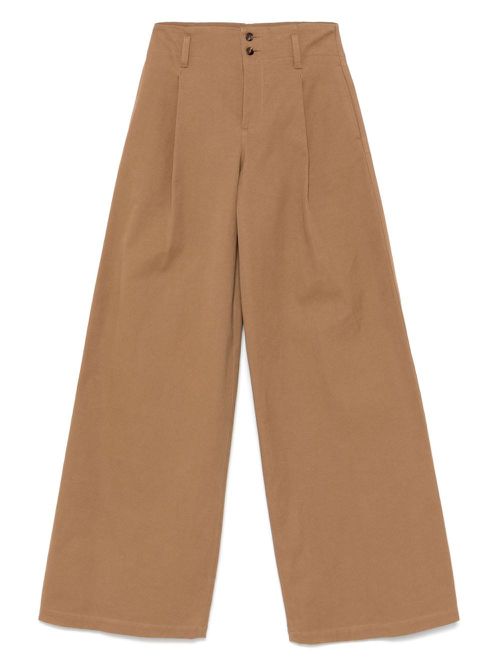 Cotton Wide-Leg Trousers