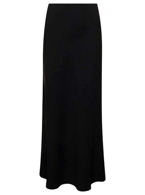 High-Waist Volant Skirt — Black