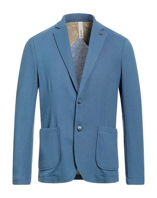 Man Blazer Slate blue Size 40 Polyester, Cotton, Elastane