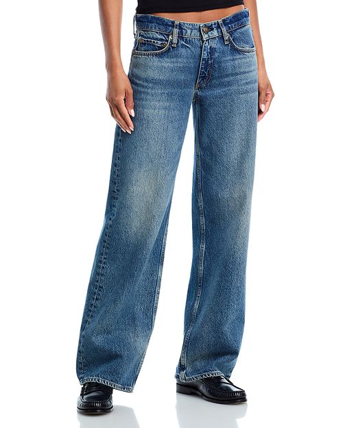 Saige High Rise Relaxed Straight Jeans in Echo