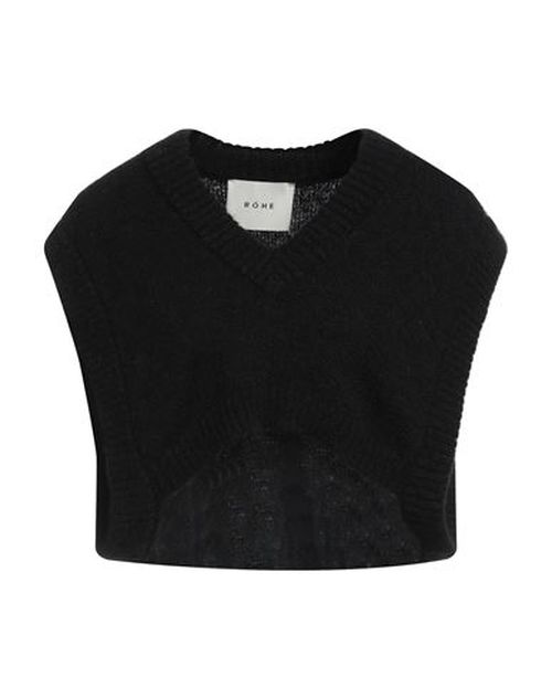Róhe Woman Sweater Black Size 12 Mohair wool, Polyamide, Merino Wool, Elastane