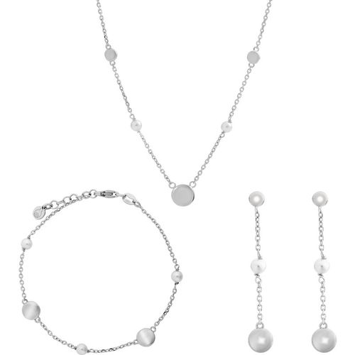 Orphelia 'Milena' WoMens 925 Sterling Silver Set: Chain + Bracelet + Earrings - SET-7379 - One Size