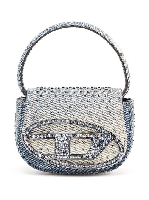 Mini 1DR crystal-embellished bag - Blue