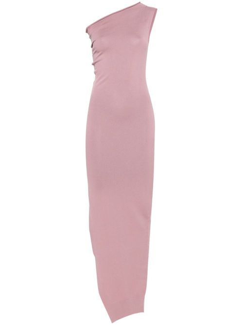 One-shoulder asymmetric maxi dress - Pink