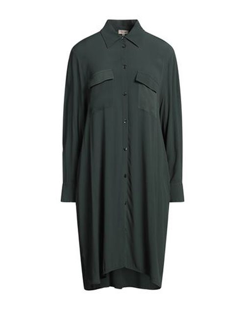 Woman Mini dress Dark green Size S Viscose, Silk