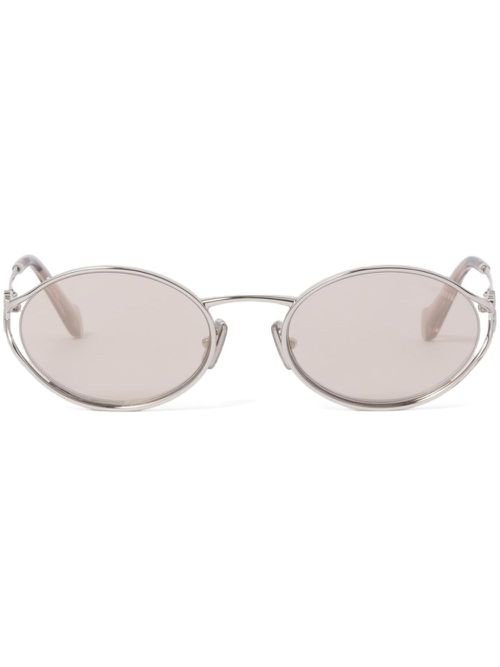 Oval-frame sunglasses - Silver