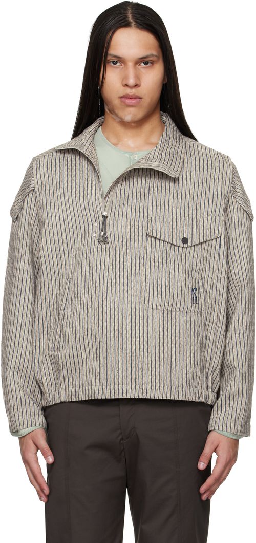 Brown Farkas Pullover Jacket