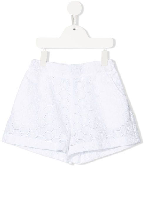 Monogram-detail elasticated shorts - White