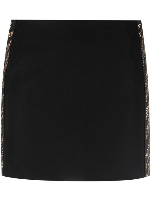 Rhinestone-embellished miniskirt - Black