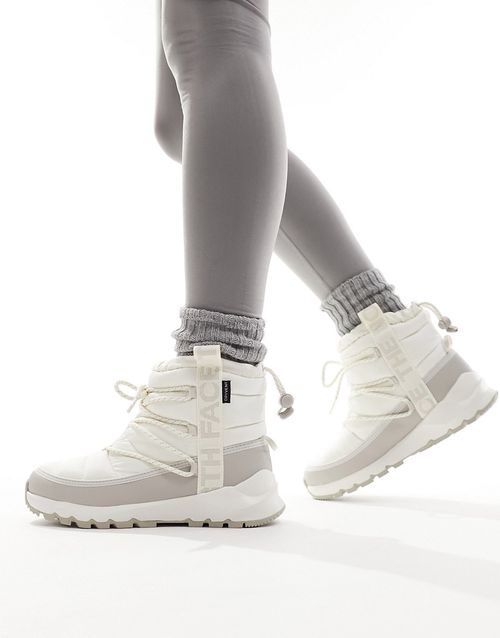Thermoball lace up boots in white