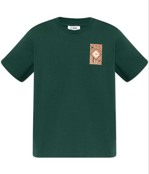 Casablanca Logo Printed Crewneck T-Shirt