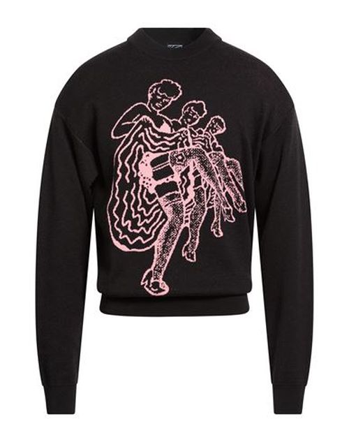 Man Sweater Black Size M Wool, Acrylic