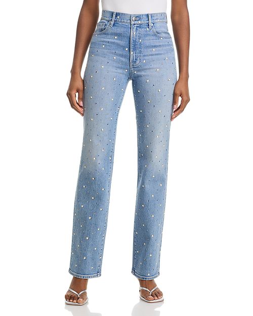 Dylan High Rise Straight Jeans in Amethyst Forest
