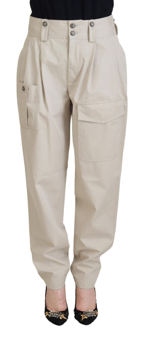 Cotton Cargo Pants — Beige