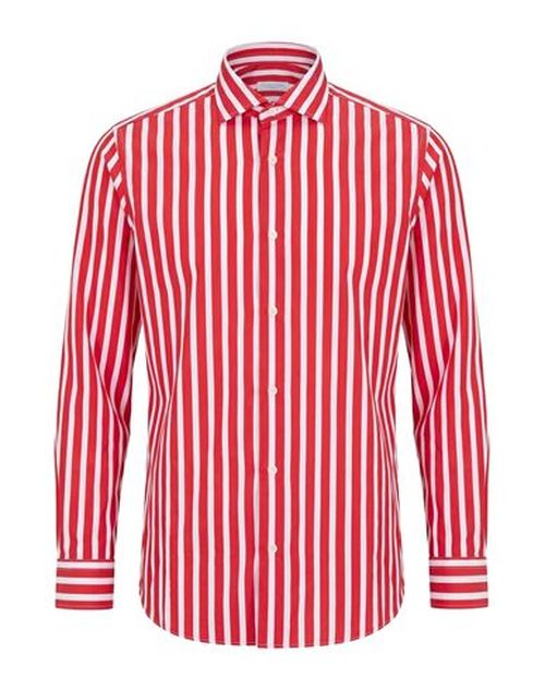Man Shirt Red Size 16 Cotton