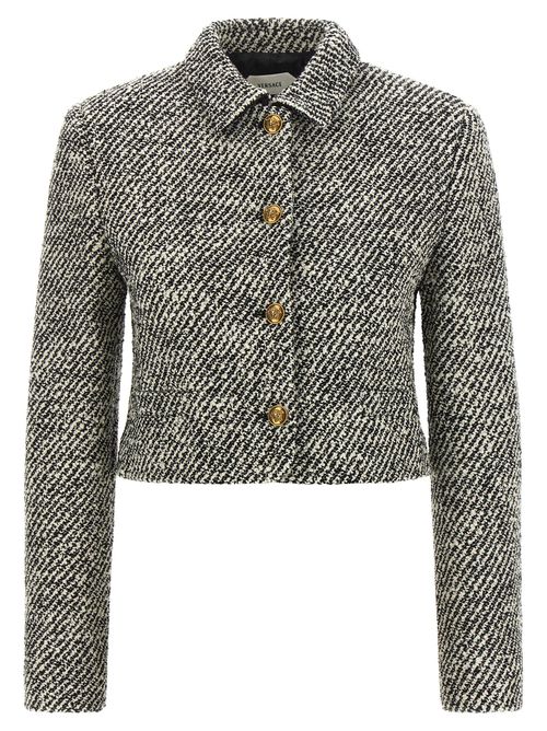 Bouclé Wool Blend Jacket — Black
