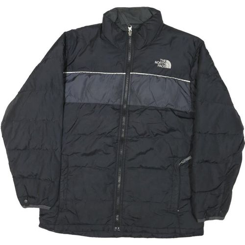 THE NORTH FACE Boys Black & Grey Puffer Jacket XL Polyester Blend Zip