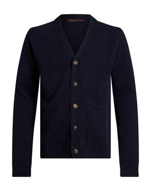 Man Cardigan Midnight blue Size L Virgin Wool