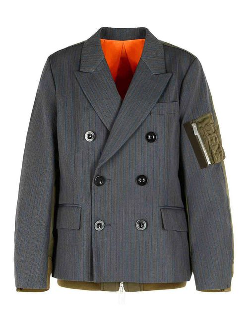 Grey Wool Blend Jacket