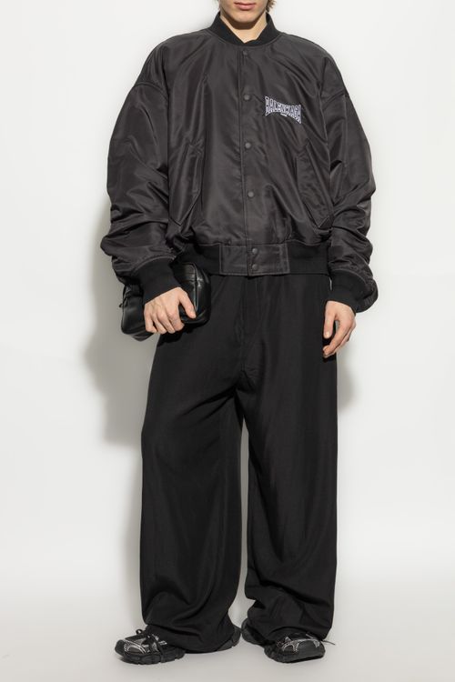 Loose-fit Trousers, Men's, Black