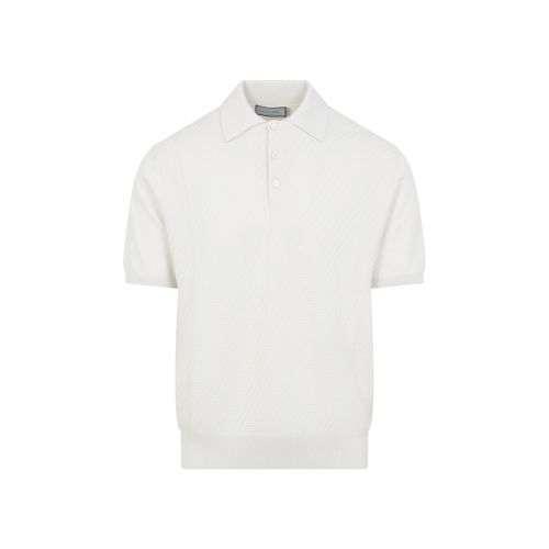 White Regular Polo Sweater