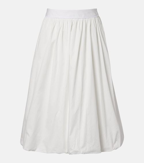 Alba cotton poplin midi skirt